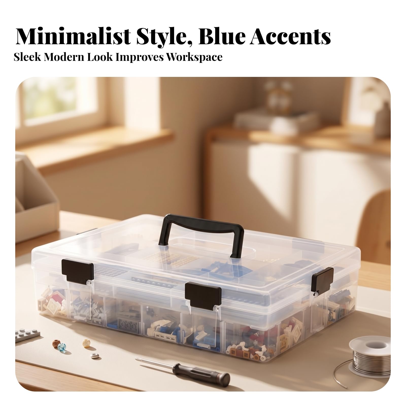 Contenitore Domestico Cassettiera di Plastica Armadietto con Cassetti Multiscomparto a Scomparti, Bianco, Organizzatore Da Scrivania Con Cassetti, 7 Scomparti