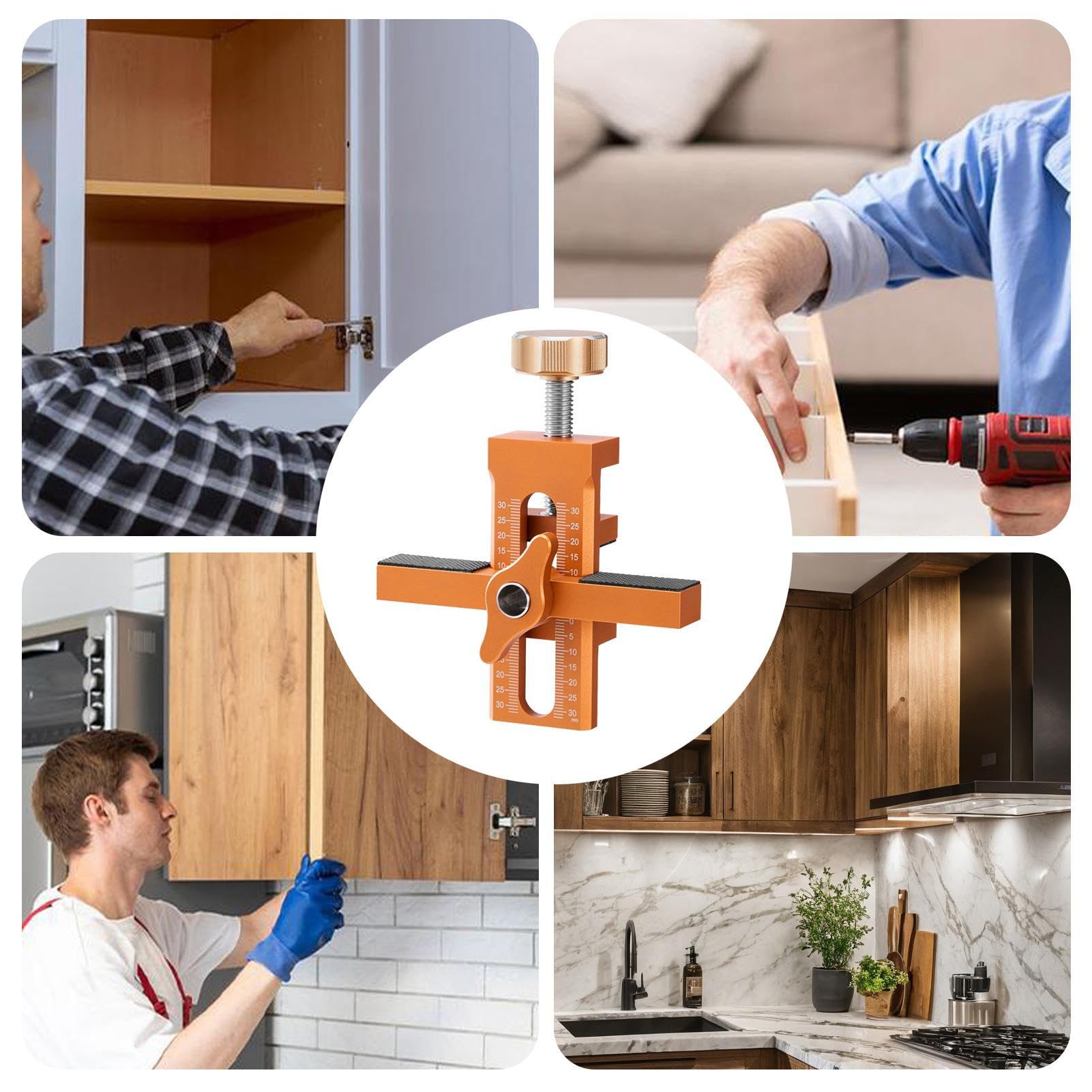 Positionneur d'installation de porte, outil de positionnement de porte d'armoire - Outil de positionnement d'installation de porte,Pince de cadre d'installation de porte d'armoire pour débutants, prof