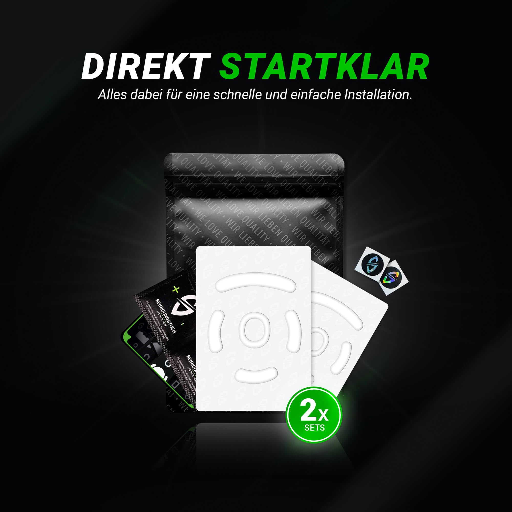 SensoryBoost DPS Glides (2 zestawy) – do Logitech G PRO Wireless, G PRO 2 | SPEED – Ślizgacze do myszy: ultraszybki i płynny ślizg, zaokrąglone krawędzie – Zapasowe stopki z PTFE