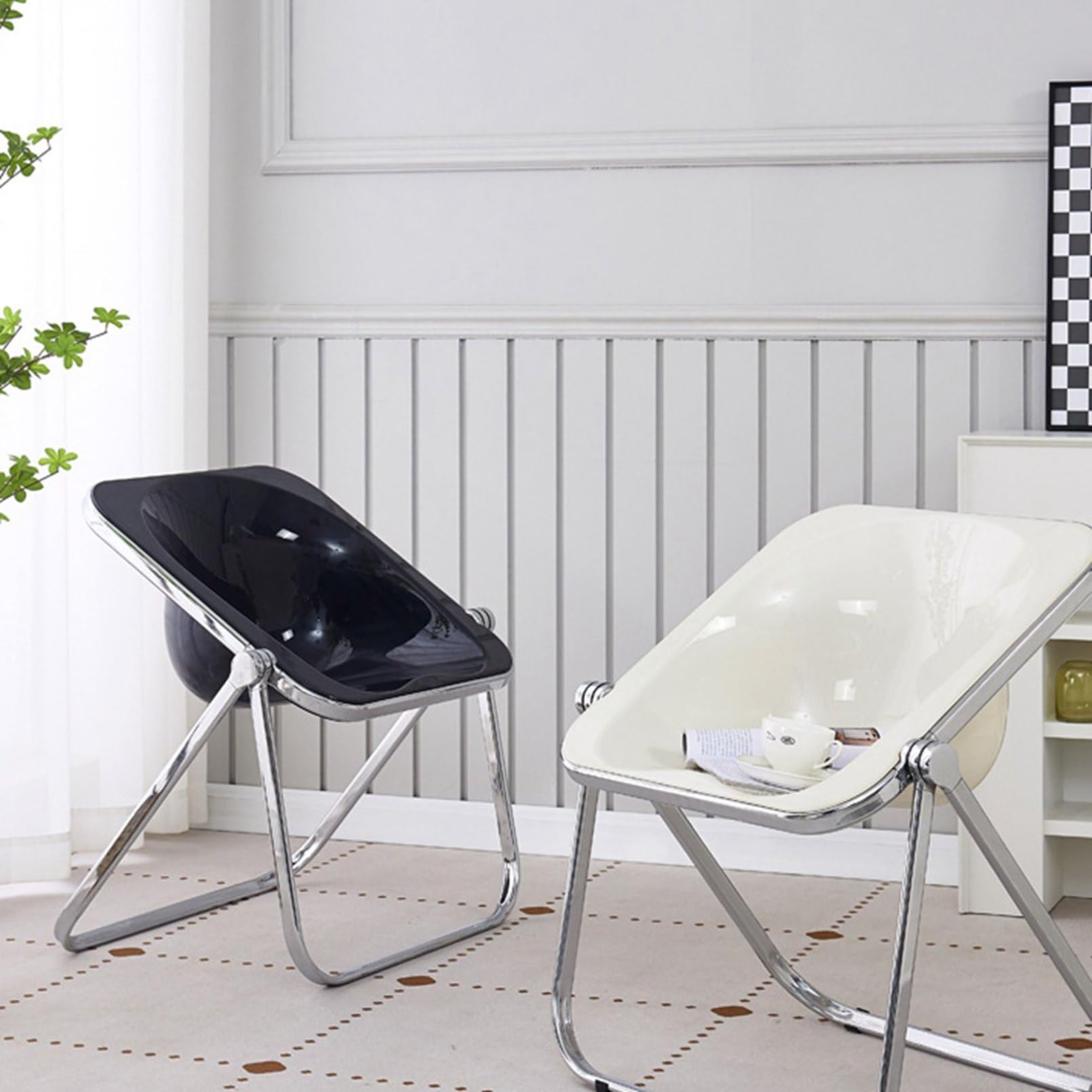 Amazon.co.jp: クリアチェア 折りたたみ椅子 透明イス アクリル