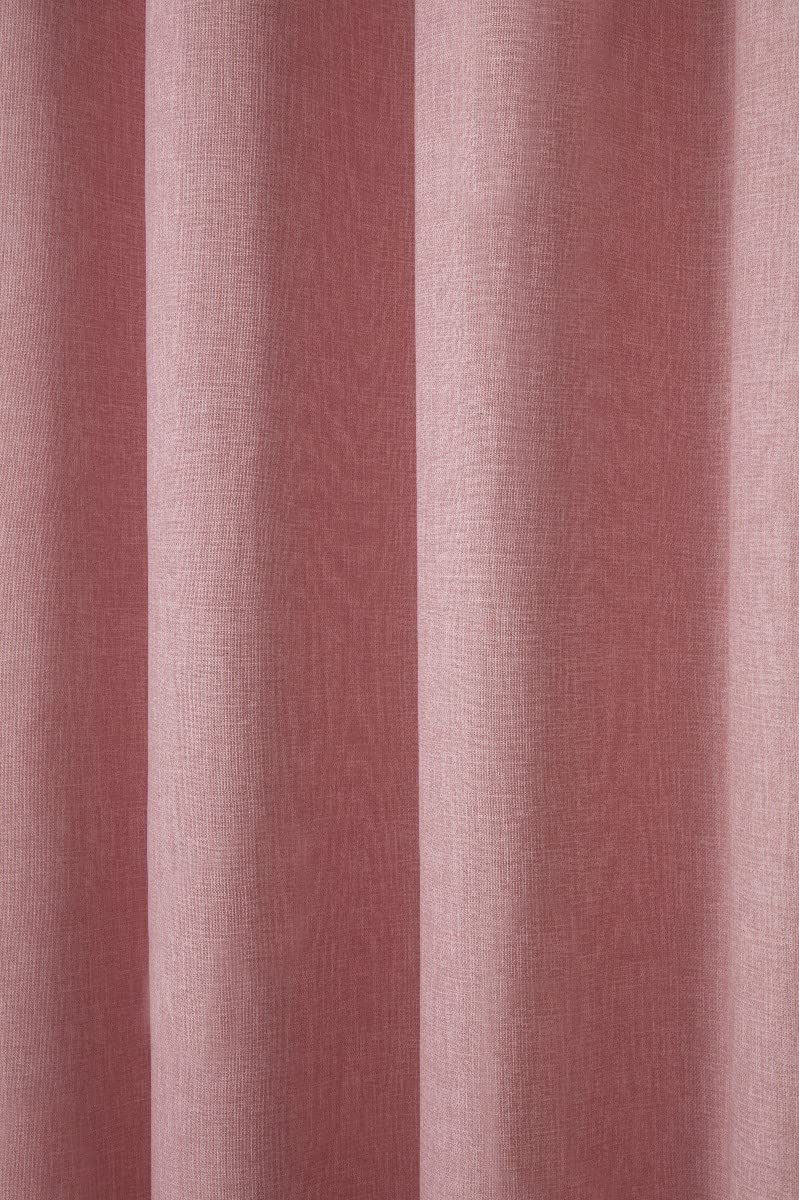Sleepdown Rideaux doublés à œillets texturés pour Chambre à Coucher et Salon 168 x 228 cm Blush 2 Panneaux