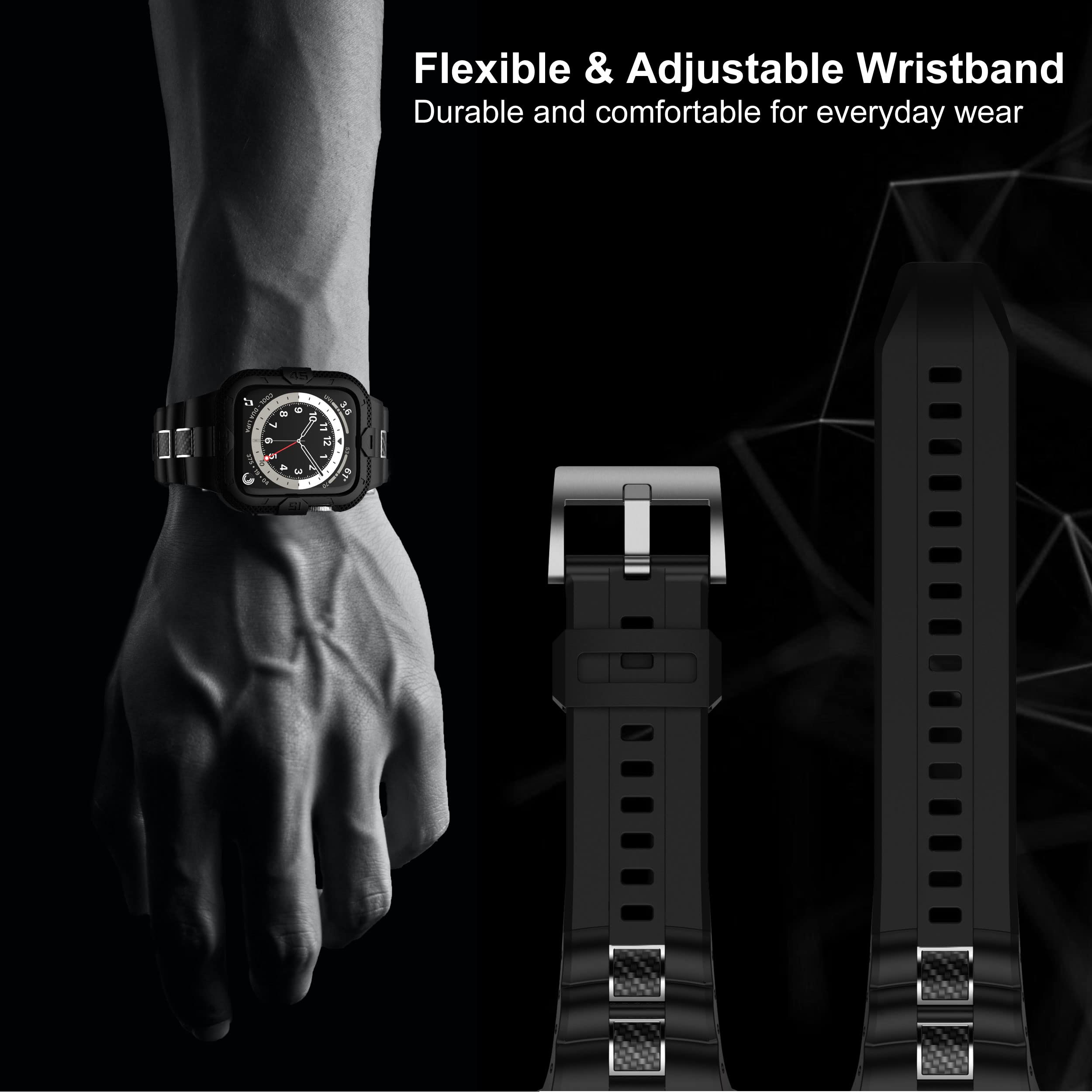 Amazon.co.jp: GELISHI Apple Watch 45mm 44mm 42mm TPU バンド 一体型