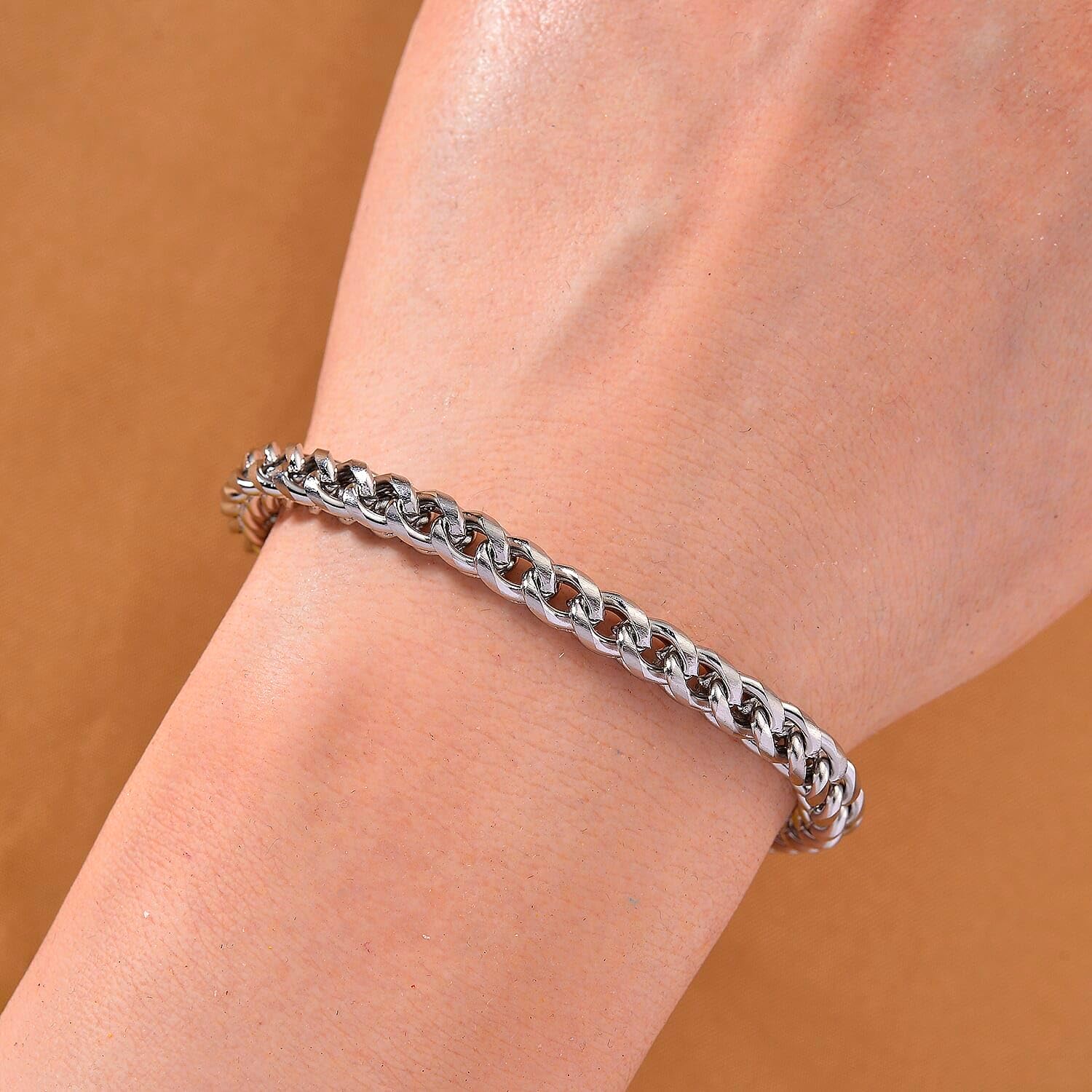 SHOP LC DELIVERING JOY Criss Cross Chain Bracelet in Stainless Steel 79In Christmas Gifts