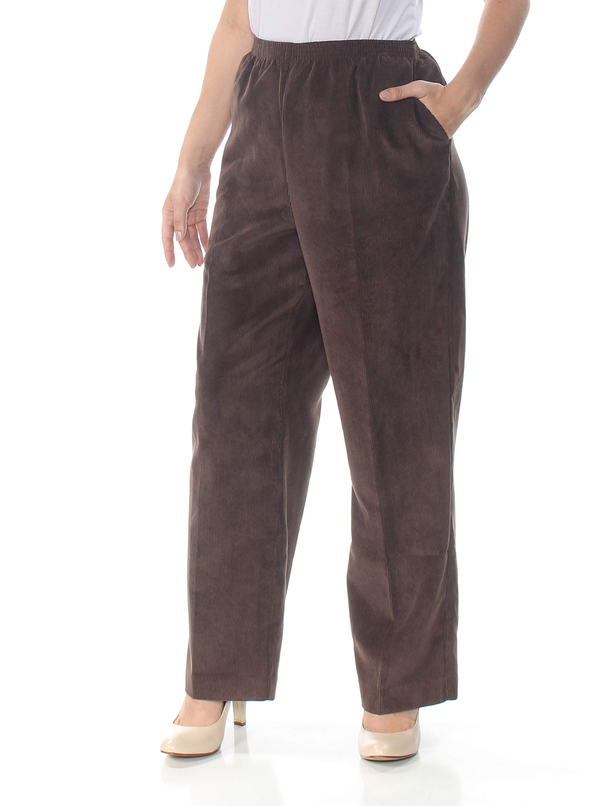 Alfred Dunner Womens Womens Womens Classic Corduroy Pull-on Average Length Pant