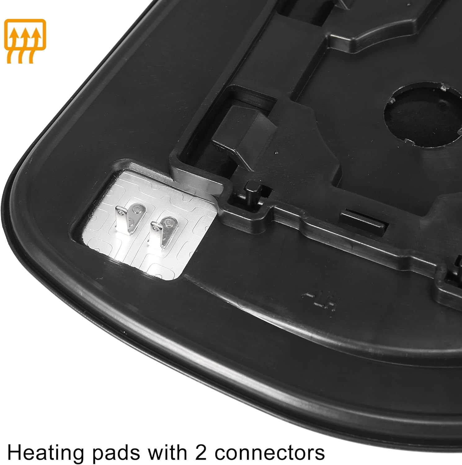 X AUTOHAUX Car Rearview Left Side Heated Mirror Glass with Backing Plate 8151LS 7632A470 for Mitsubishi Outlander