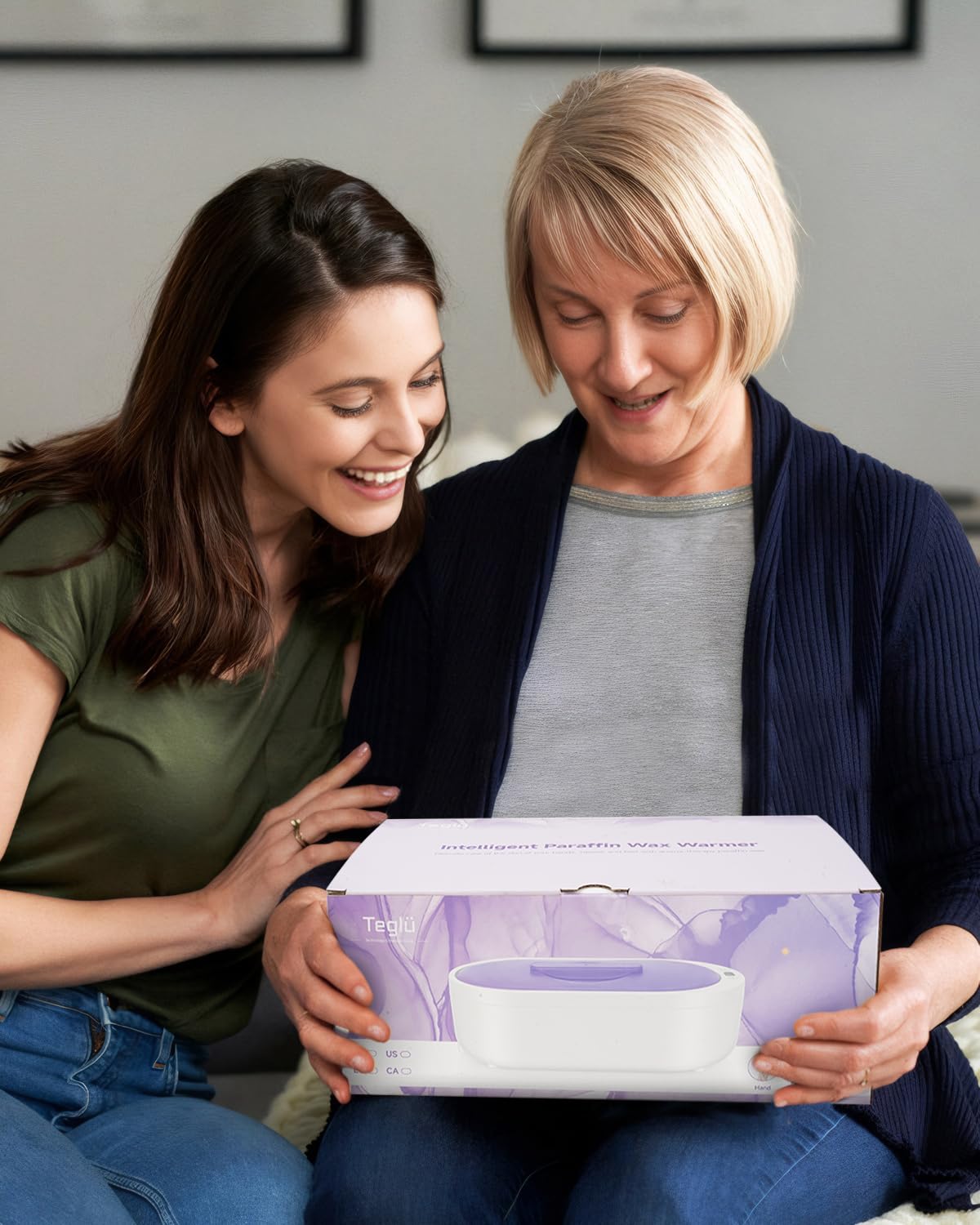 Bain de Paraffine pour Mains 2L, Petit Appareil à Cire à Paraffine avec 3x Paquet Paraffine, Chauffe Paraffine Rapide, 150W, Blanc