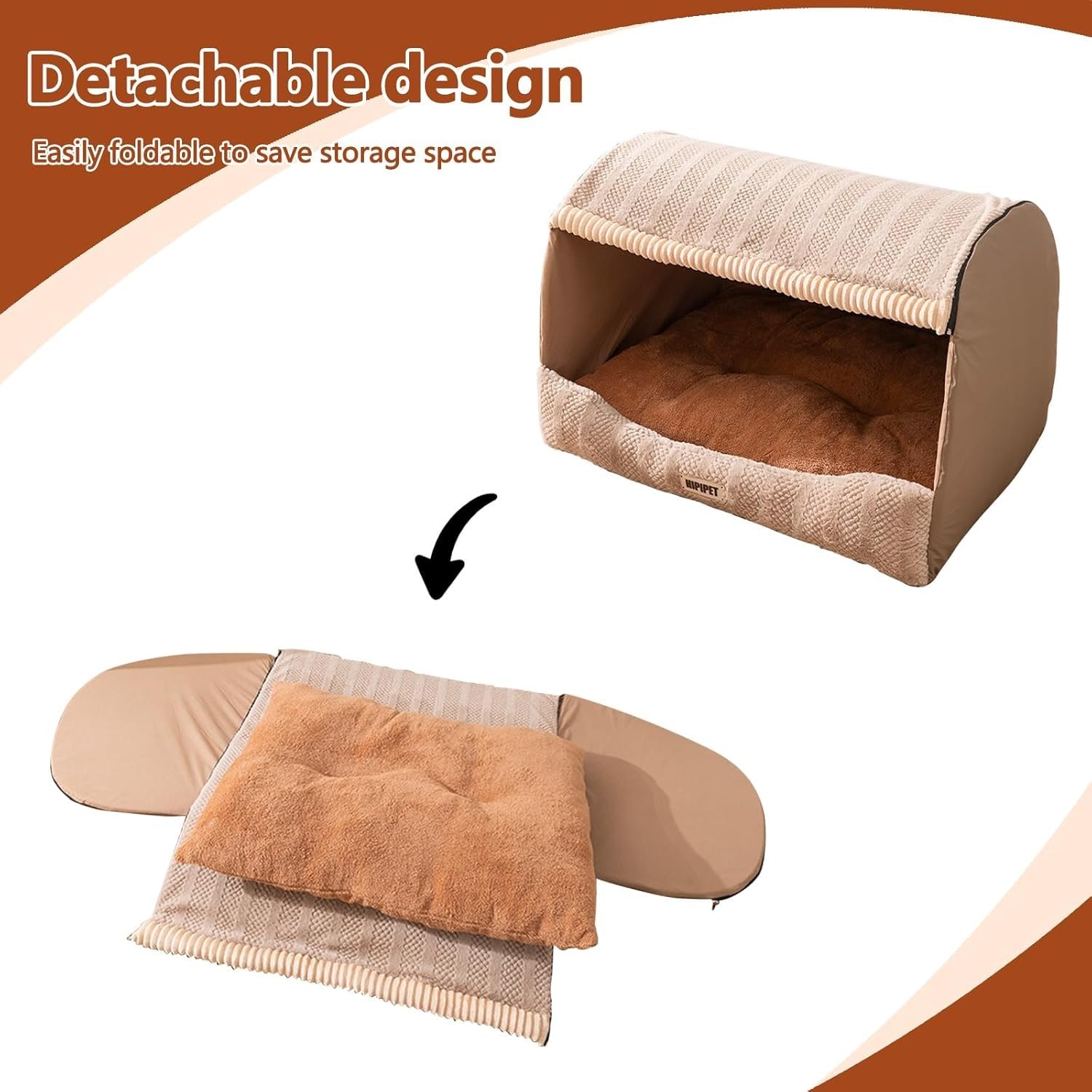 Cuccia for Cani, Lavabile in Peluche for Gatti, da Interno, Calda E Accogliente(B,Medium)