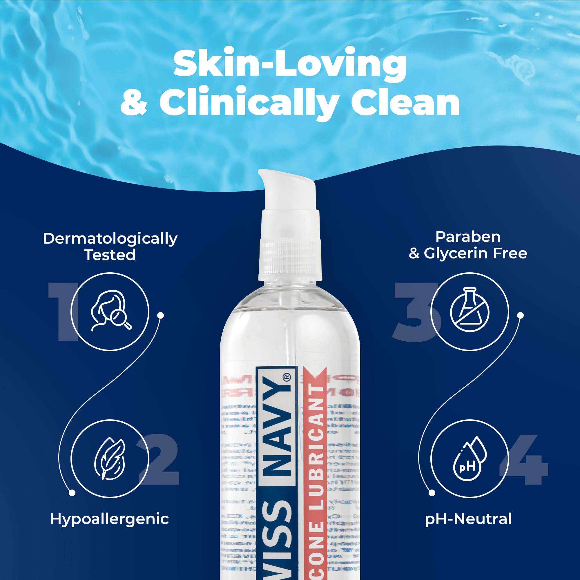 SWISS NAVY Lubrificante sessuale premium in silicone, 16 once, lubrificante per uomo, donna e coppia. MD Science Lab