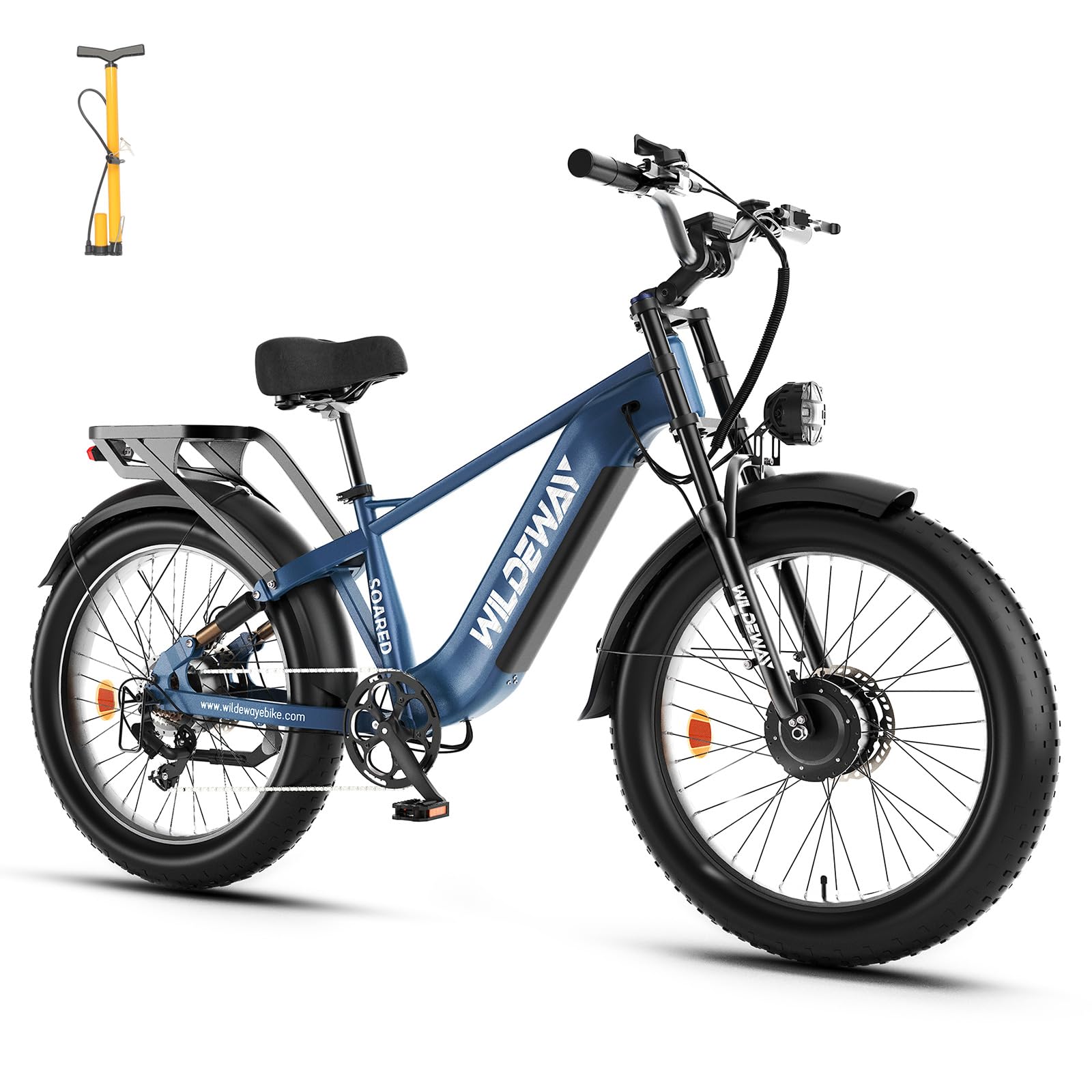 Vélo électrique Fat Tire 26 x 4,0, double moteur, batterie 48 V 30 Ah, autonomie jusqu'à 80 à 100 km, double suspension complète, freins hydrauliques à disque, 7 vitesses, vélo tout terrain pour