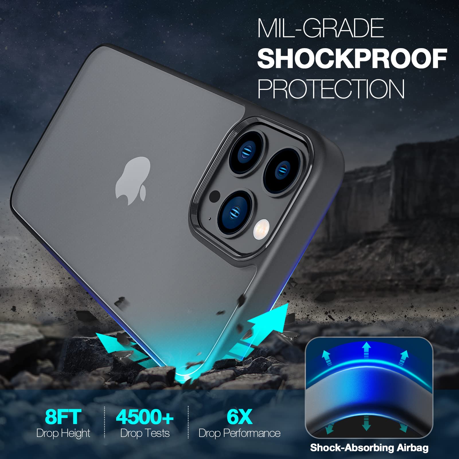 ORIbox - Funda compatible con iPhone 13 Pro Max y 12 Pro Max