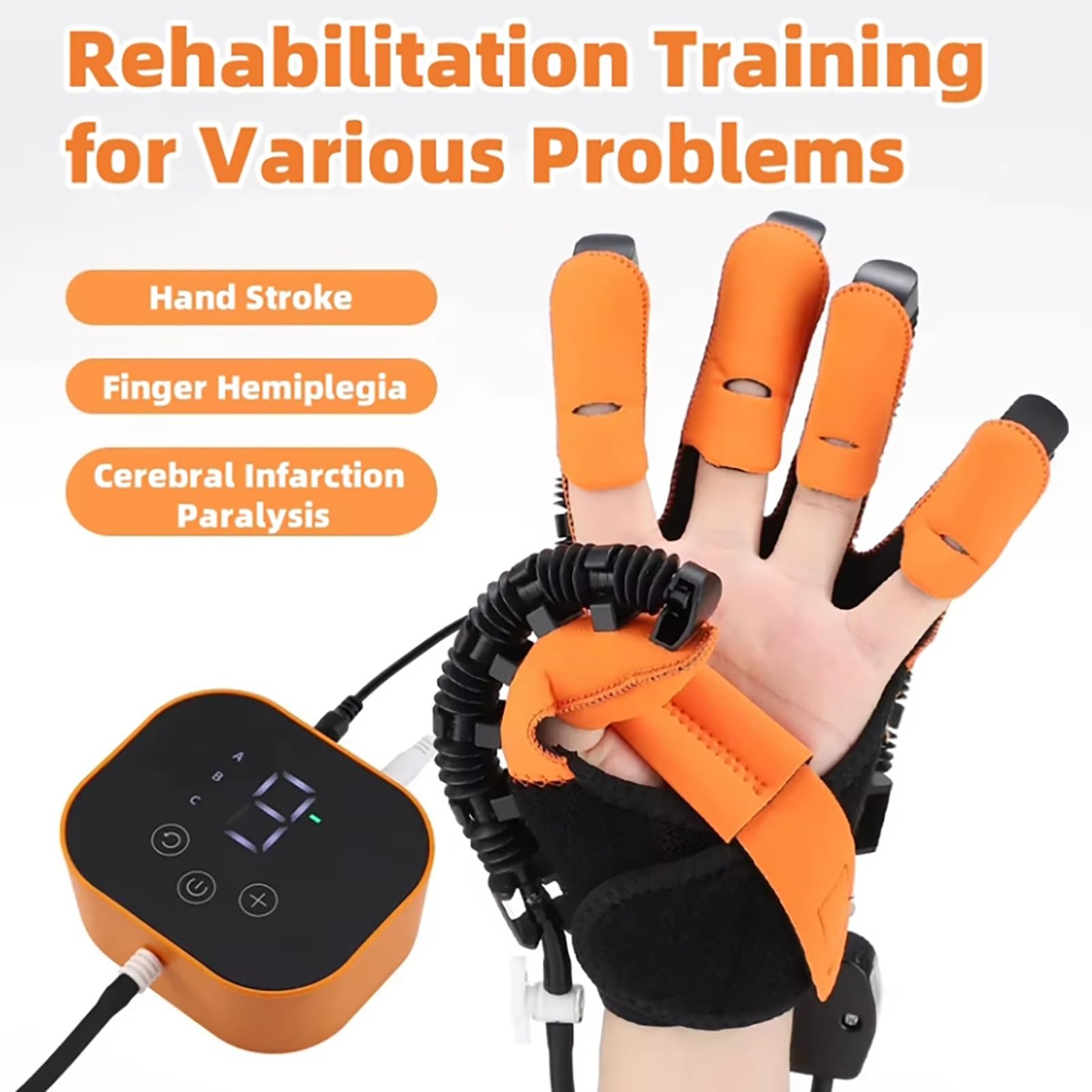 Guantes Roboticos Rehabilitación Ictus, Terapia Para Pacientes Con Artritis Hempiplejia, Alivia La Rigidez De Mano Para Ejercicio De Extensión Entrenamiento(Right,Large)