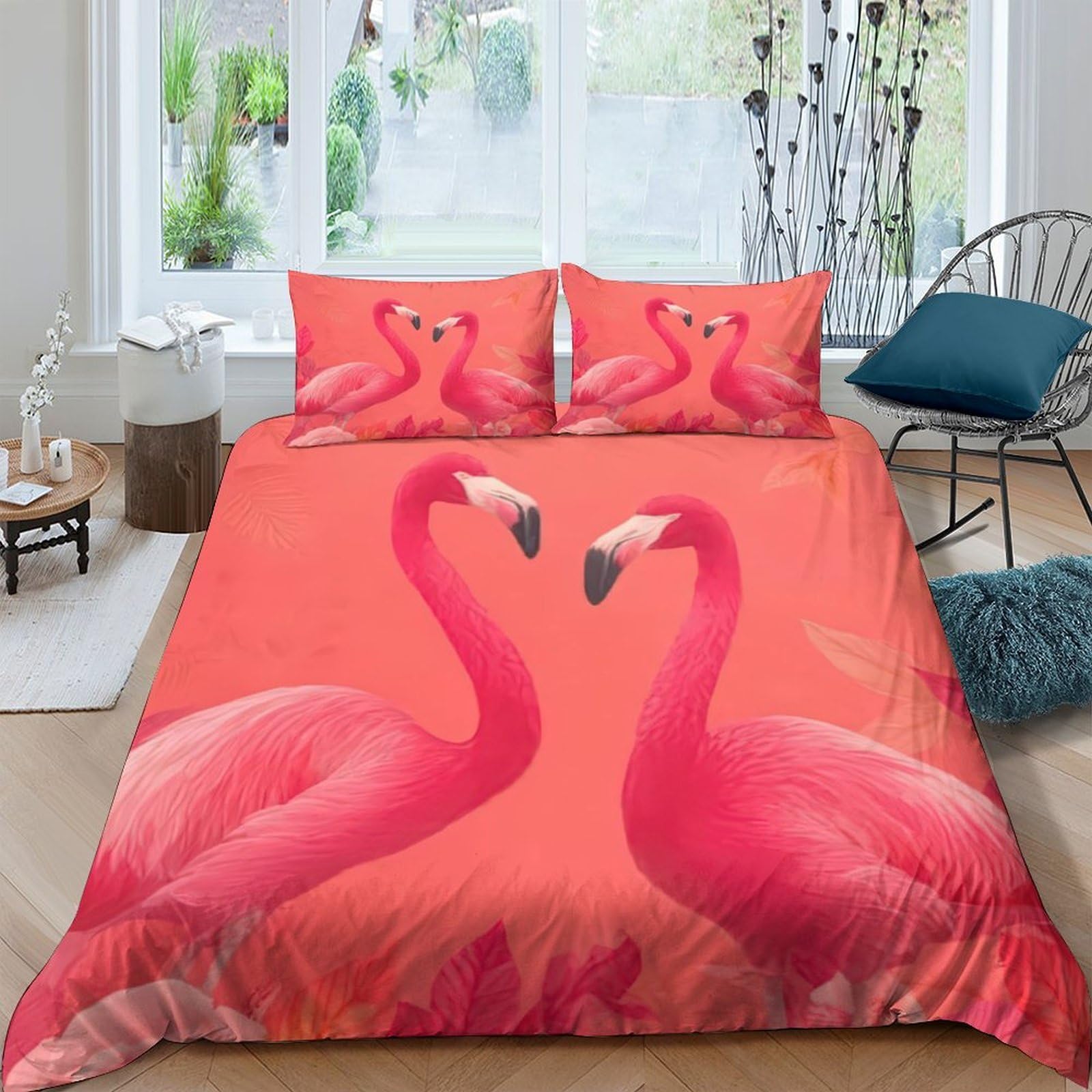 Ctjqhvkz Style-5 3D Printed Flamingo Pink Fitted Sheet Microfiber Soft Bed Cover For Bedroom Guest Room Dorm Mattress Protection Decor Single（135X200cm）