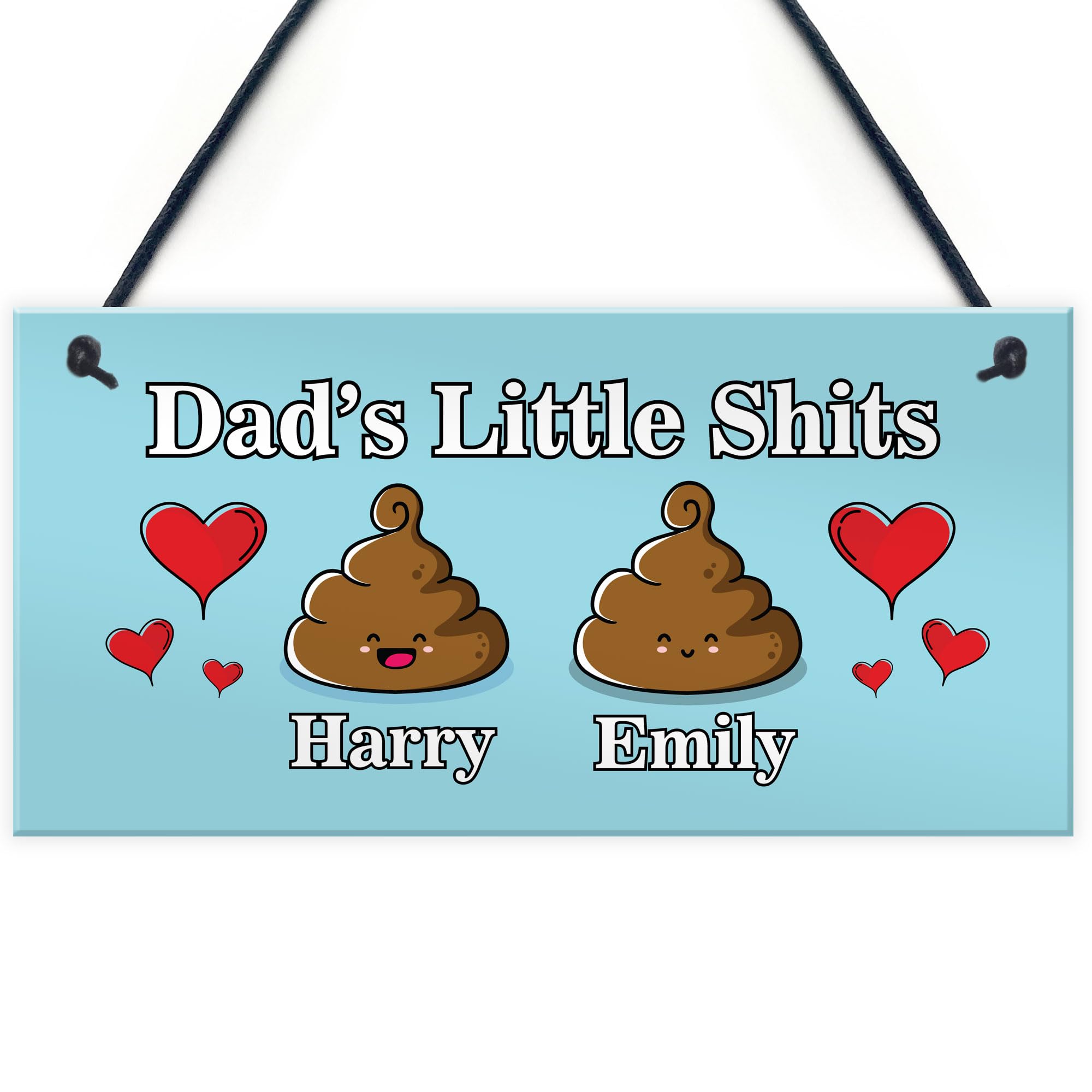 Red Ocean Personalised Funny Dad Sign From Daughter Son - Novelty Birthday For Dad - Funny Fathers Day For Dad - Dad From Daught...