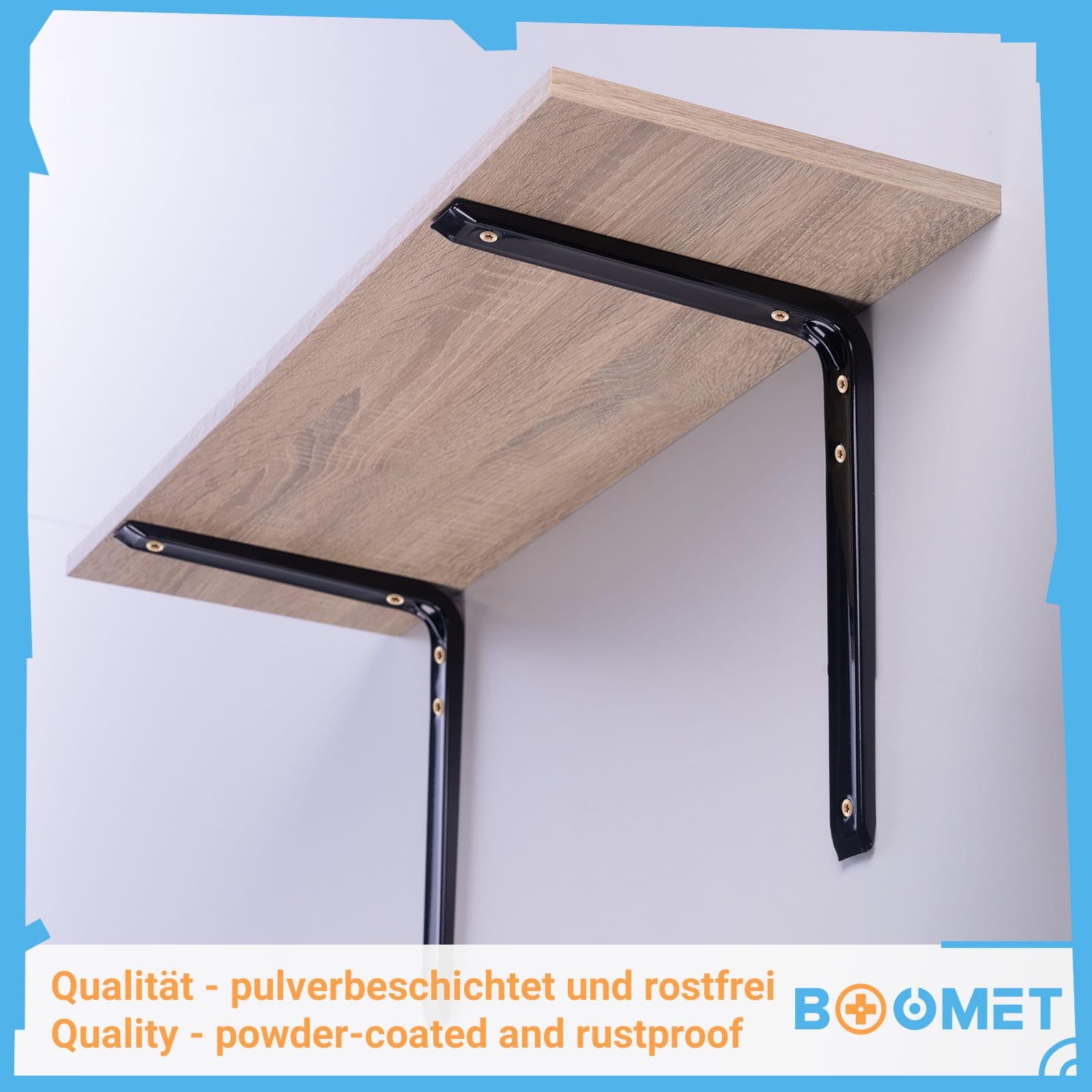 Cherbowing Cherbowing 10pcs Équerres Étagères 300mm x 200mm, Support d