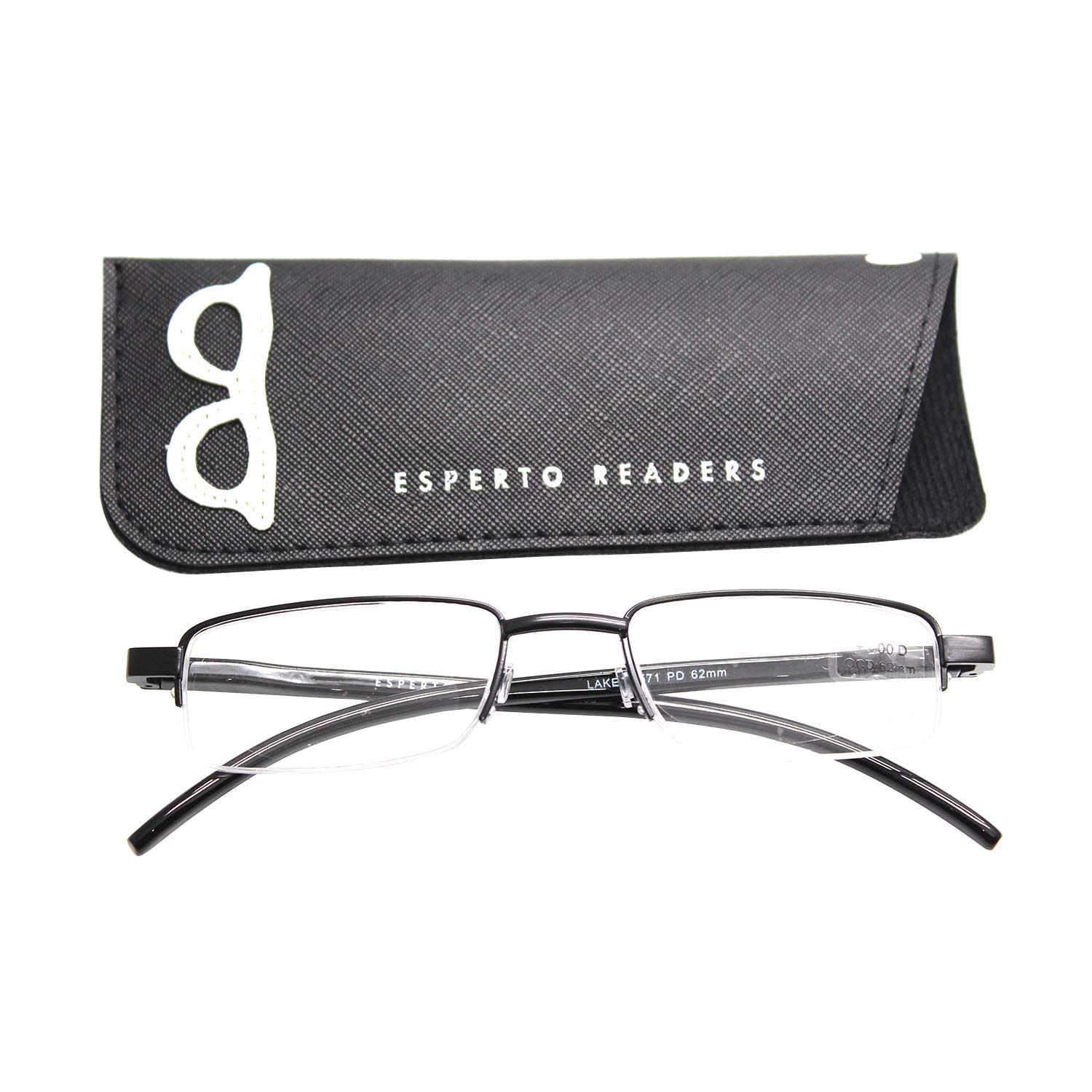 ESPERTO READERS Lake Reading Glasses For Men & Women With Power 1.00 to 4.00 (Half Rim Less)