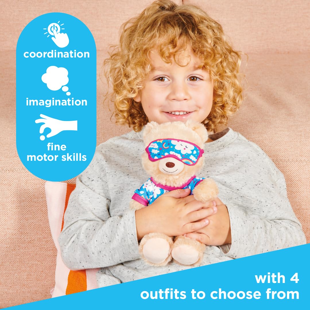 Casdon MINI Build-A-Bear Workshop Night Time Onesie Toy Clothes Pack. 4 Mix-and-Match Toy Outfits Includes Pyjamas - Image 3