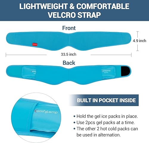 Miniatura 3 de Comfytemp Wisdom Teeth - Paquete de hielo para la cabeza, bolsa de hielo facial para alivio de la ATM, recuperación de cirugía, 4 paquetes de gel