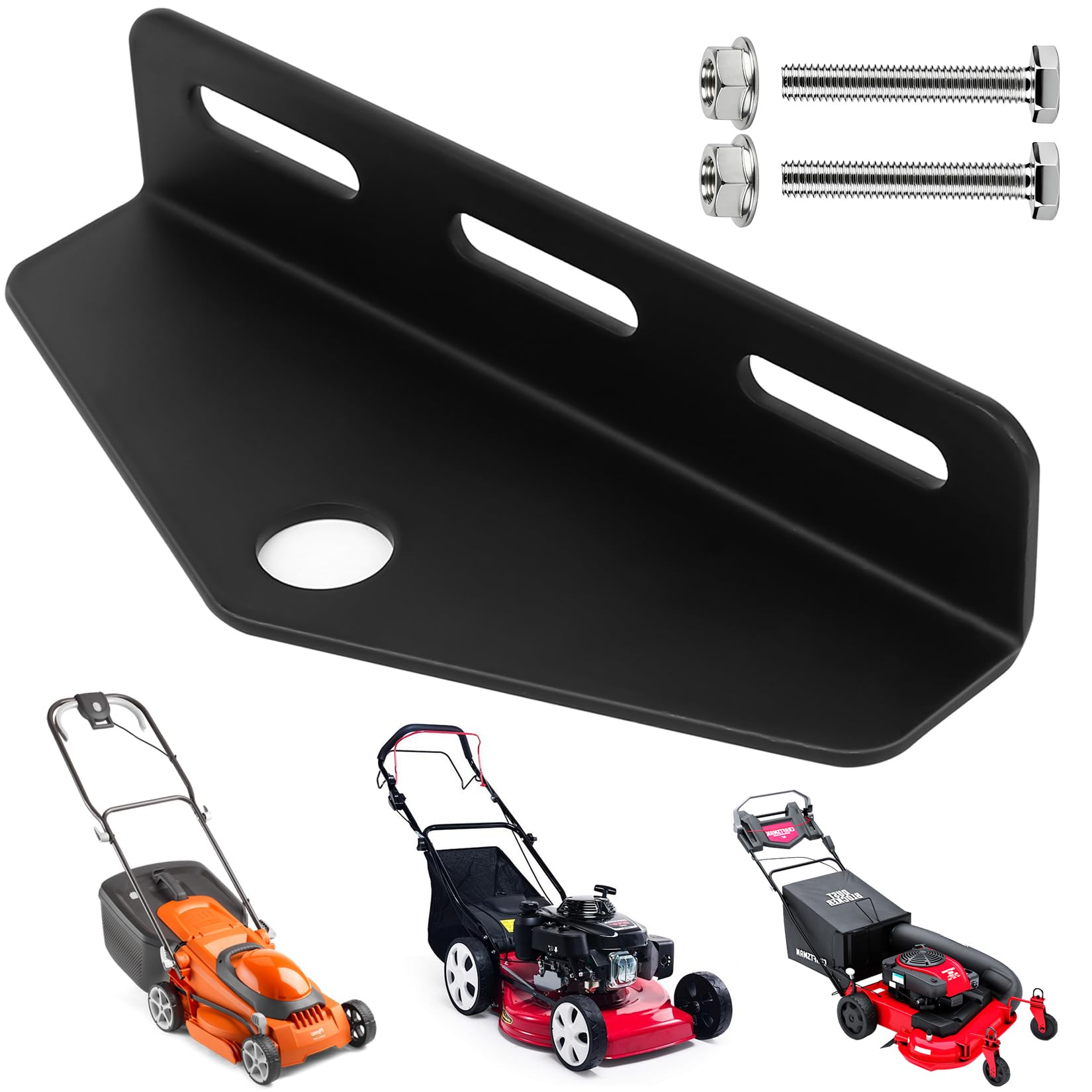 1 Set Lawnmower Towing Hitch Kit, Universal Heavy Duty Zero Turn Lawn Mower Trailer Hitch Kit, Turning Mower Trailer Attachment Adapter Mount 3" - 6" Mount 3/4" Pin Hole