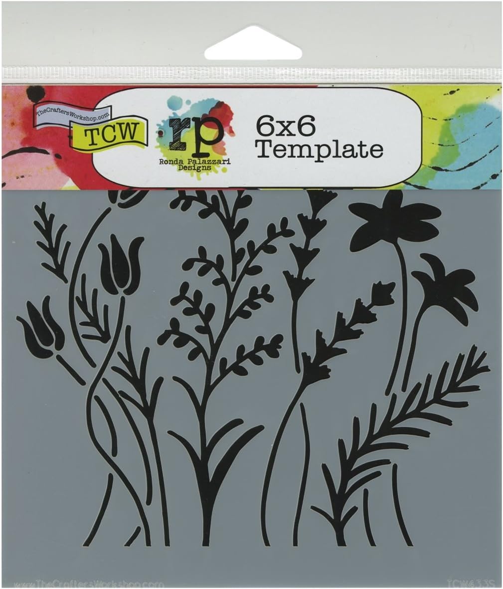 Crafters Workshop Coffee Splotch Template 6"X6"