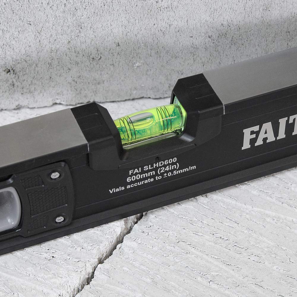 Faithfull FAISLHD600 Niveau à bulle professionnel en aluminium 600 mm