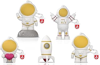 Bilious® Astronaut USB Flash Drive, 8GB Thumb Drives Bulk 5 Pack, Portable Memory Stick U Disk with Bead Chain, Waterproof Jump Pen Drive for Storage and Backup
