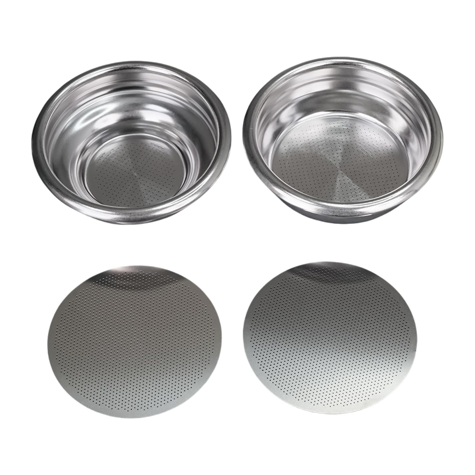 Multifuntional Stainless Steel 58mm Filter Basket Easy to Clean Coffee Powder Cup Espresso Accessory for Coffee Maker Easy for Machines， Fit & Maintenance for Espresso Machines， Design for Filter