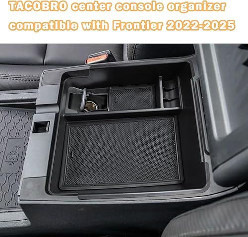 Miniatura 6 de TACORBO - Organizador de consola central compatible con Nissan Frontier 2022-2023 reposabrazos de camioneta caja de almacenamiento secundaria