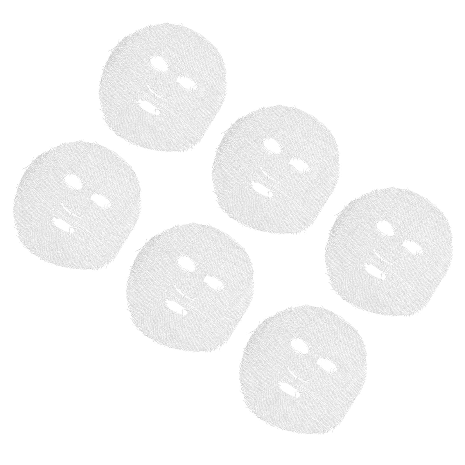 HUSHUI 100pcs Precut Gauze Facial Mask Strong Water Absorption Disposable DIY Face Mask Sheets for Salon
