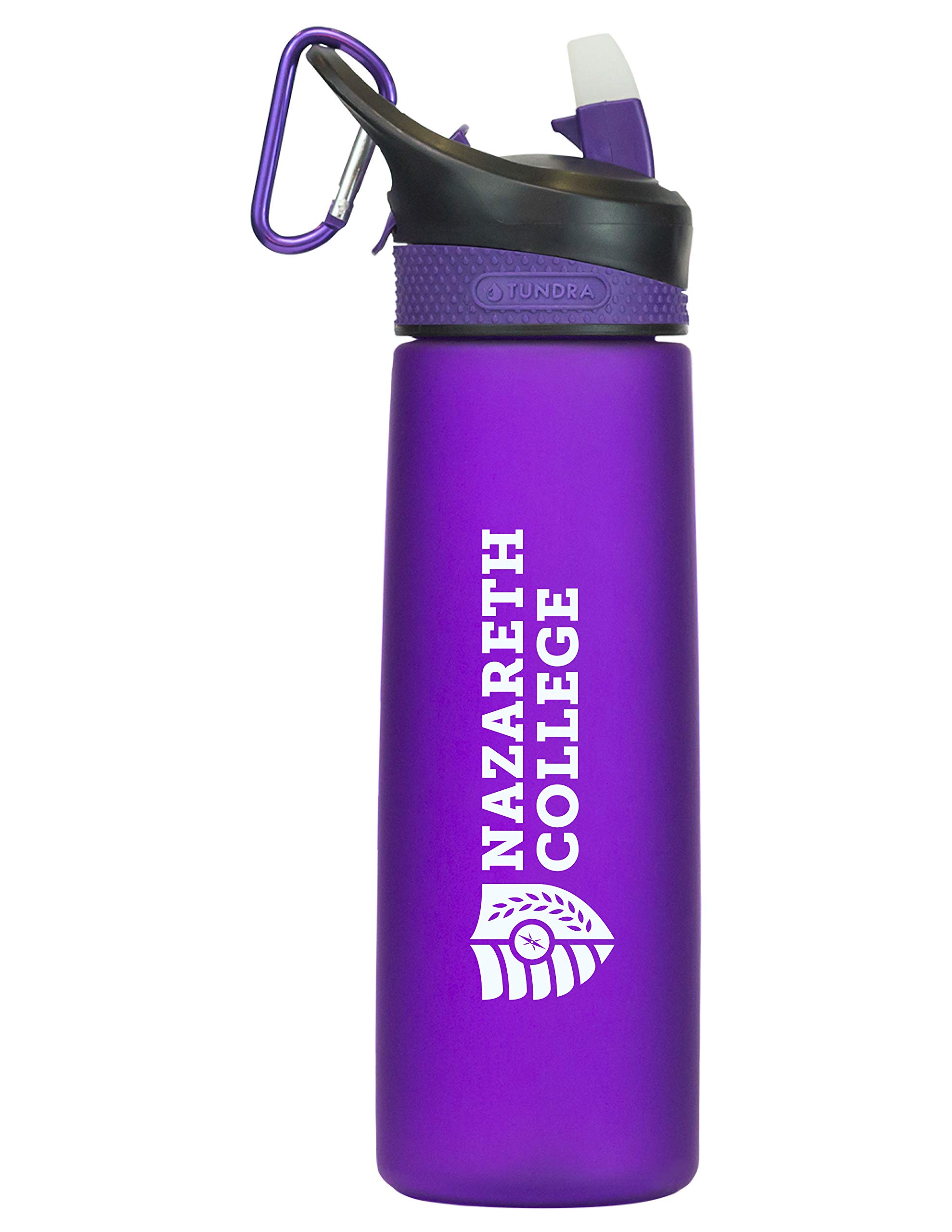Nazareth College Tritan Plastic Frosted Sport Water Bottle, Design-1 - Purple