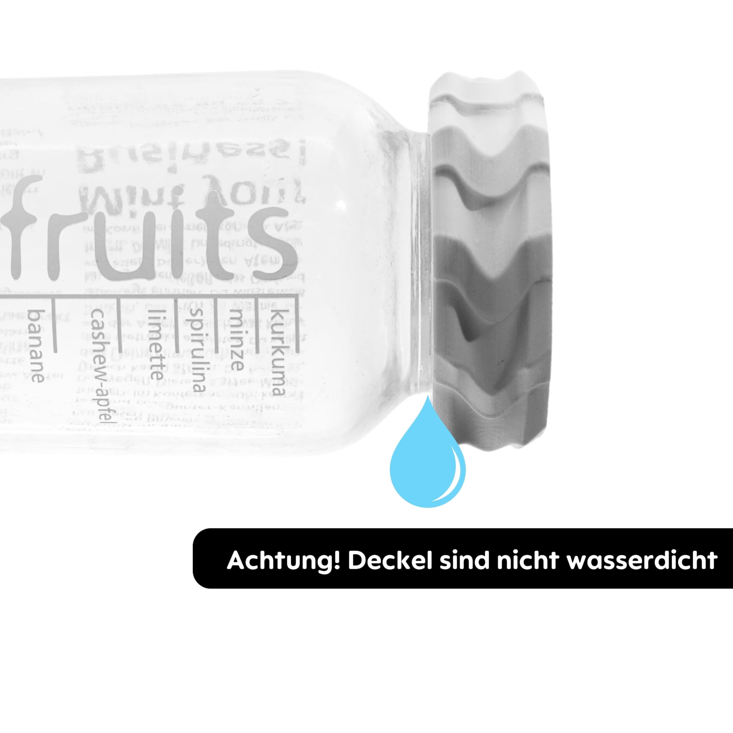 Lot De 4 Couvercles Réutilisables Pour Bouteilles True Fruits 750 Ml - Blancs, Avec Fente Pour Pièces (Tirelire) - 7
