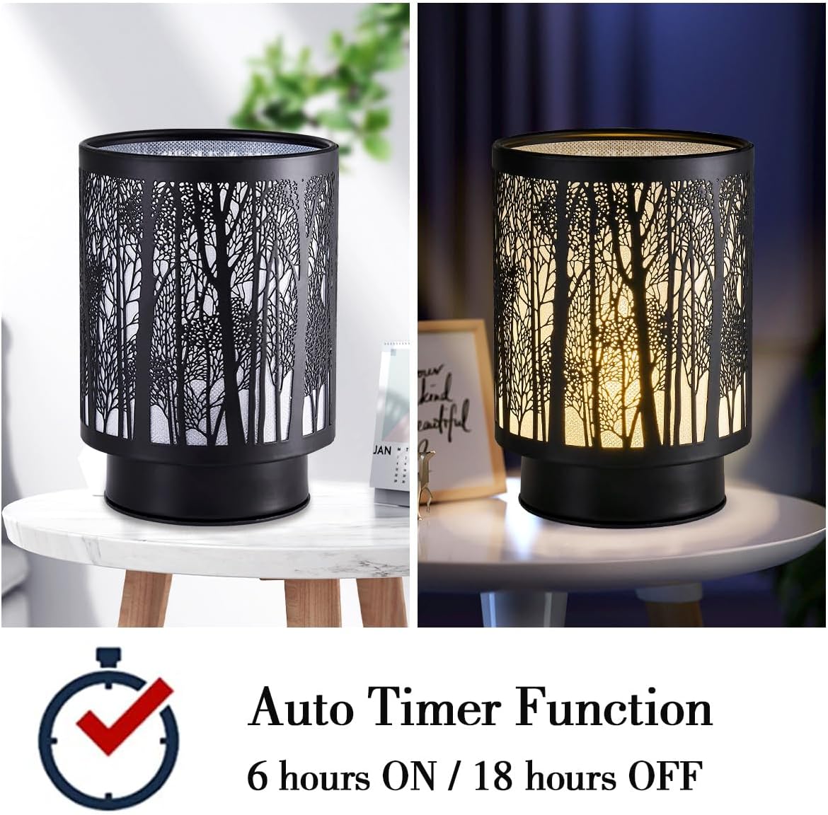 Battery Operated Lamp with Timer, Cordless Lamps for Power Outage, Decorative Small Accent Lamp for Area No Plug, Battery Powered for Living Room Bedroom Tabletop Entryway Centerpiece Gift