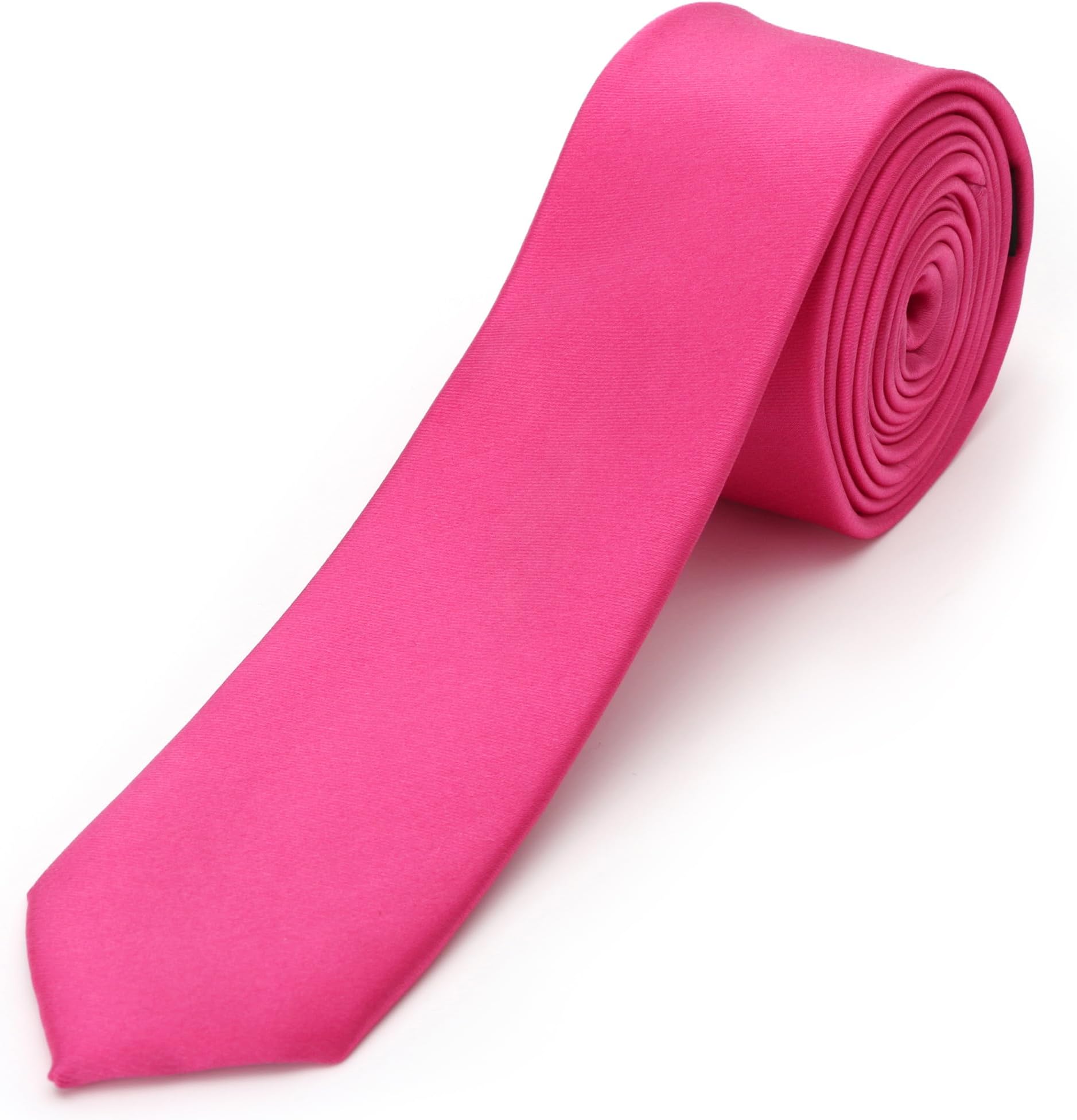 Black Tie Men Women Solid Skinny Ties Slim Ties Satin Tie