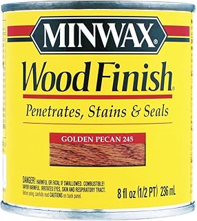 Minwax Wood Finish Semi-Transparent Golden Pecan Oil-Based Wood Stain 1/2 Pt. - Case of: 4