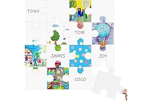 Junkin 100 Large Puzzles for DIY Arts and Crafts (6 Inches)