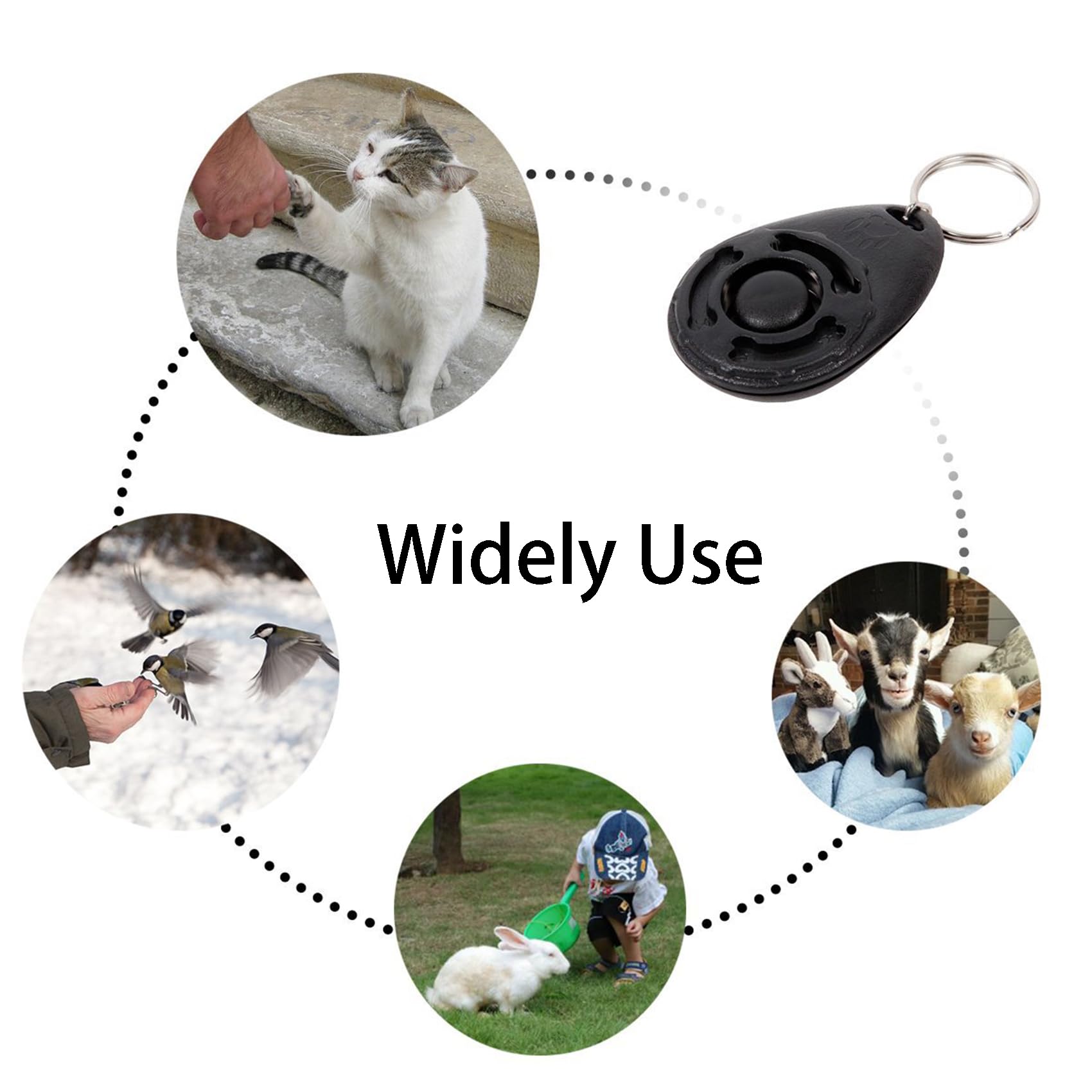 Sifflet Chien, Clicker pour Chien, Sifflet et clicker pour Dressage de Chiens, Sifflet Chien avec LanièRe, Kit De Dressage pour Animaux De Compagnie