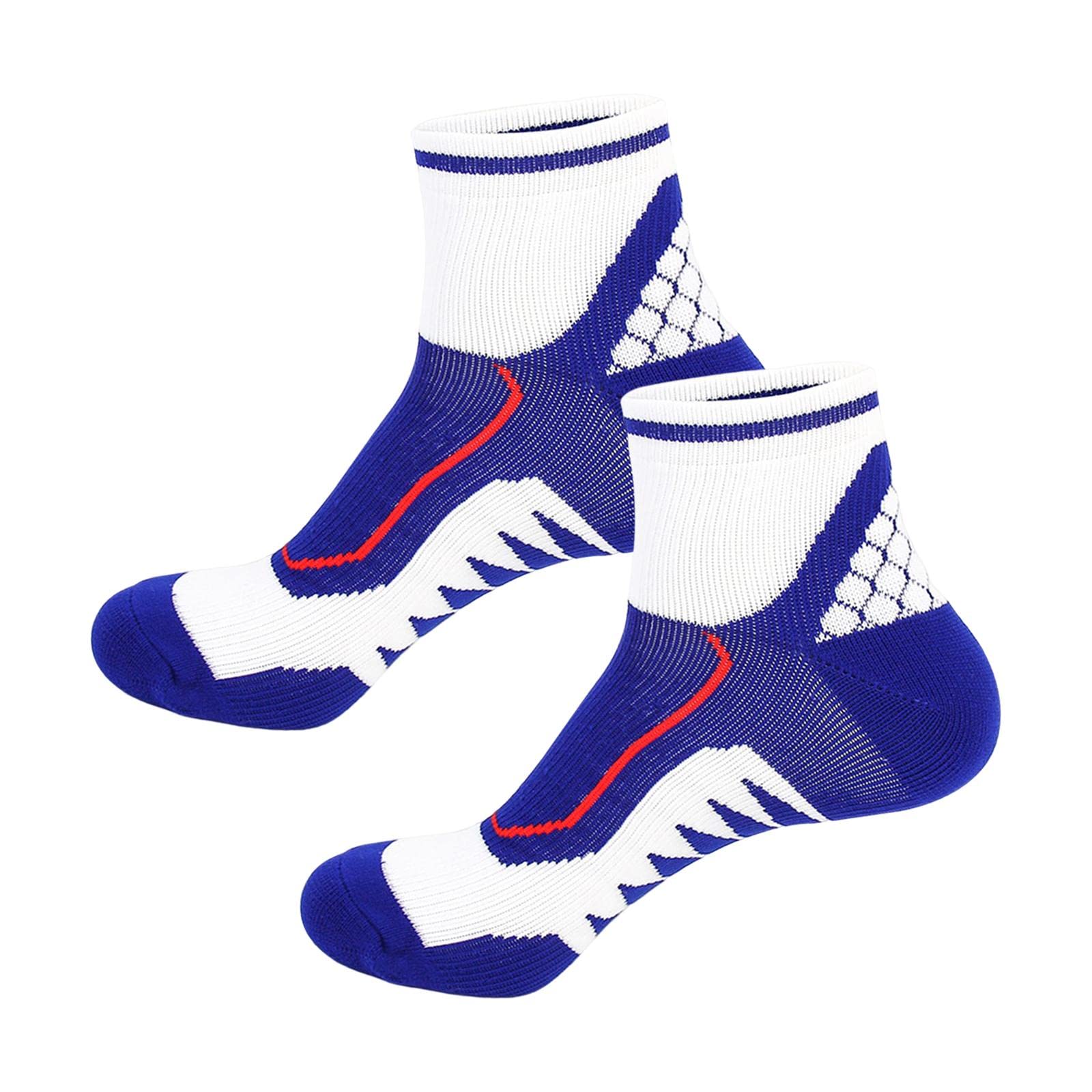 1 Pair Men Crew Socks Breathable Athletic Sports Ankle Socks for Football Blue|Socks|Clothing Shoes & Accessories-image-31