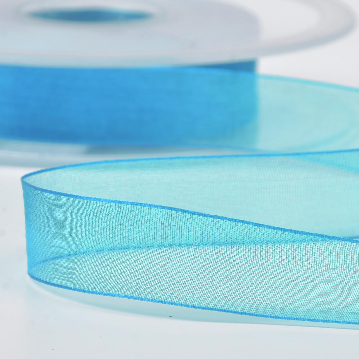Ruban Organza 25 mm Coloris Turquoise 2 Mètres