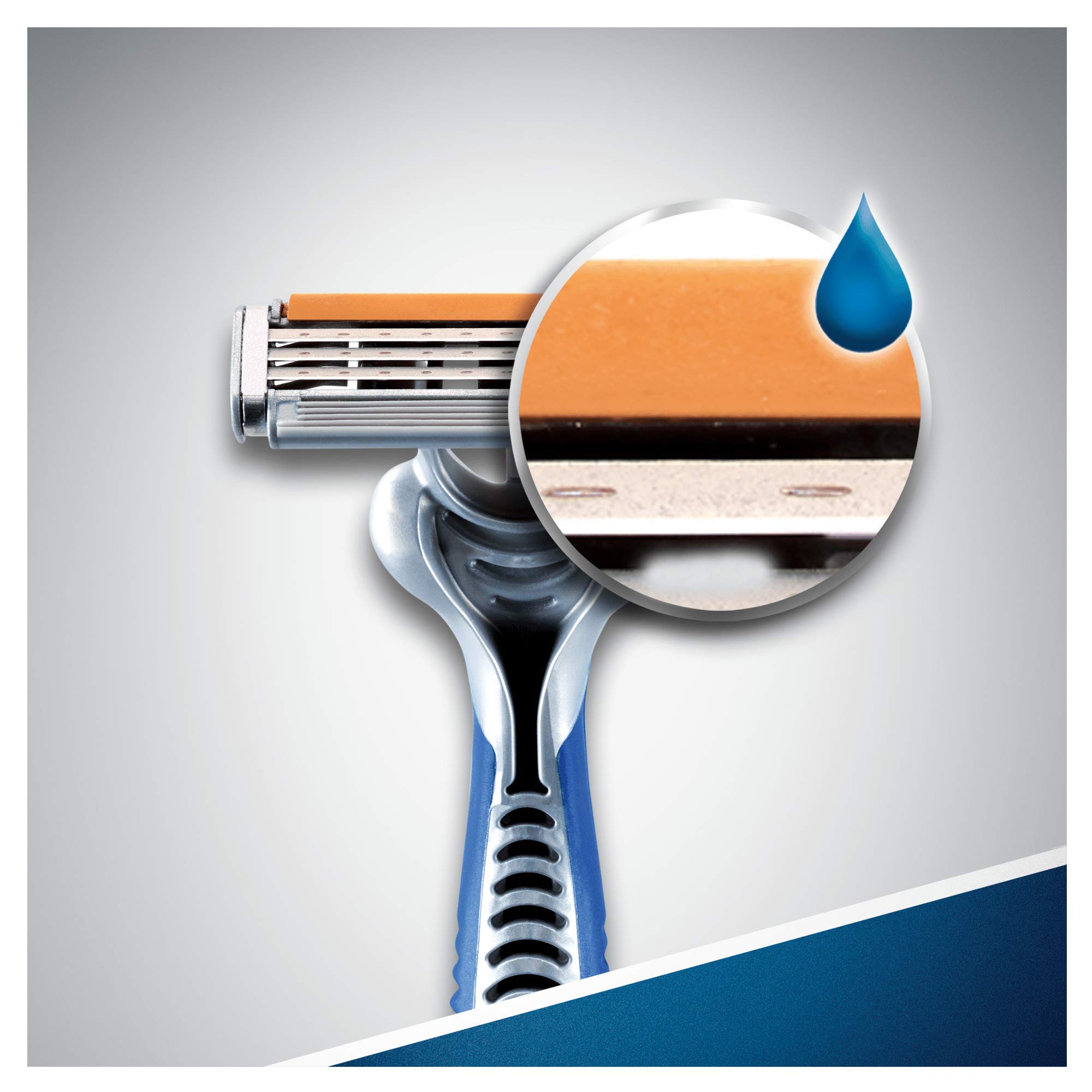 Gillette Sensor3, Confezione da 8 Lamette da Barba di Ricambio da 3 Lame, con Testina Snodabile, Rivestimento in Cromo per Lame che Durano a Lungo