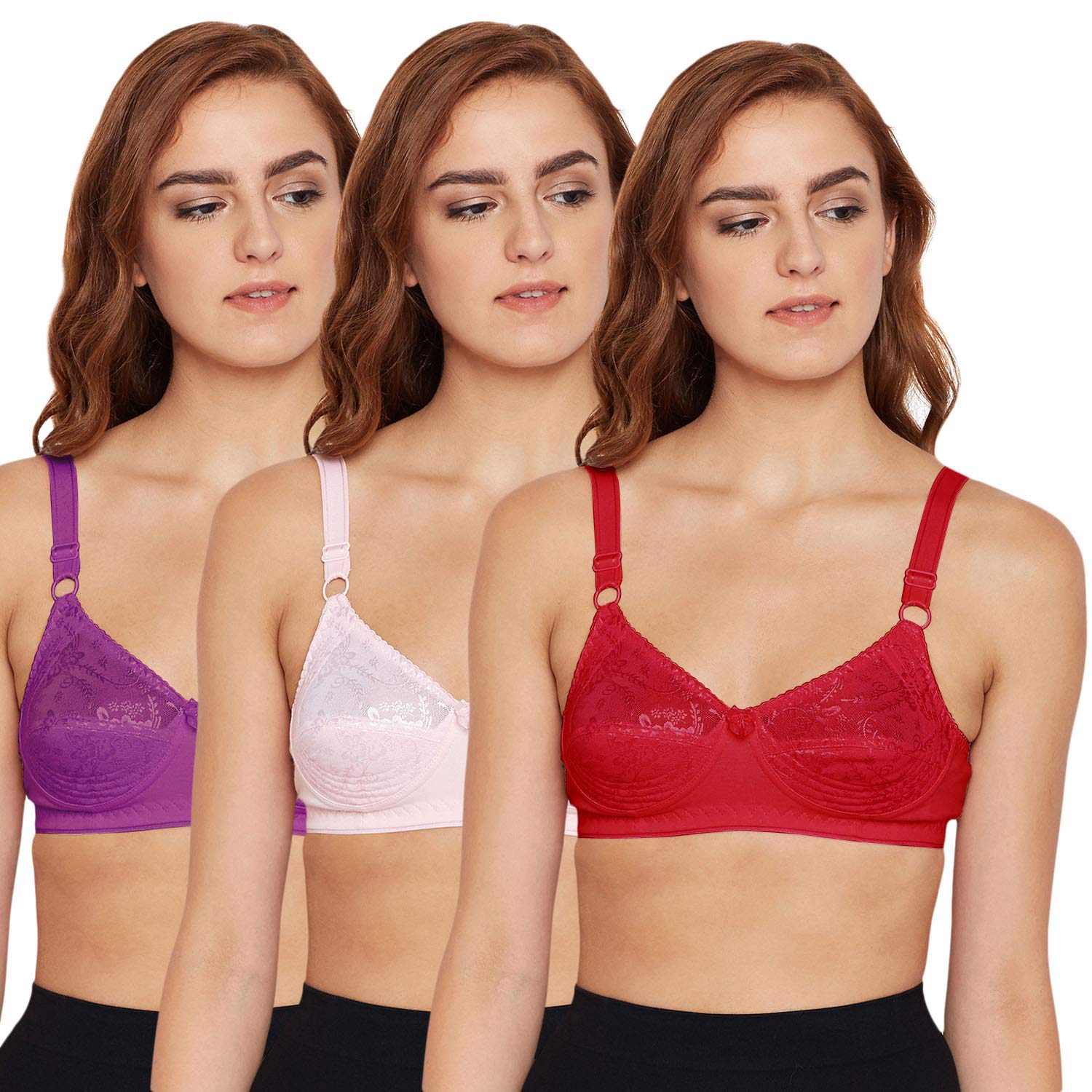 Women's Cotton B-C-D Cup Full-Coverage Bra (Pack Of 2)-image-4