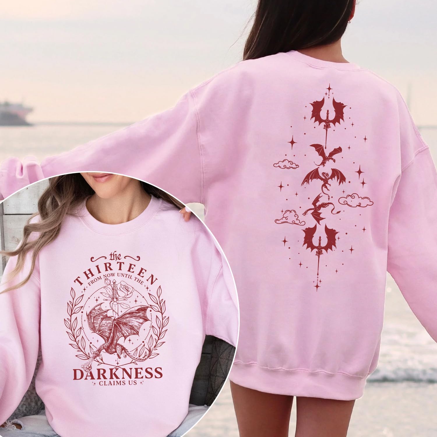 The Thirteen Throne of Glass Sweatshirt - We are The Thirteen, from Now Until The Darkness Claims Us Sweater - Image 5