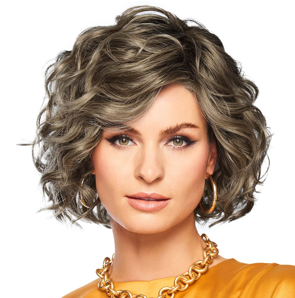Sweet Talk Luxury Hand-Tied Chin Length Layered Wig by Hairuwear, Average Cap, GL16-27 Buttered Biscuit