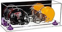 Vista 186 de Better Display Cases Acrílico 2 Mini casco de fútbol (no tamaño completo) vitrina con base de césped transparente (V46/A019)