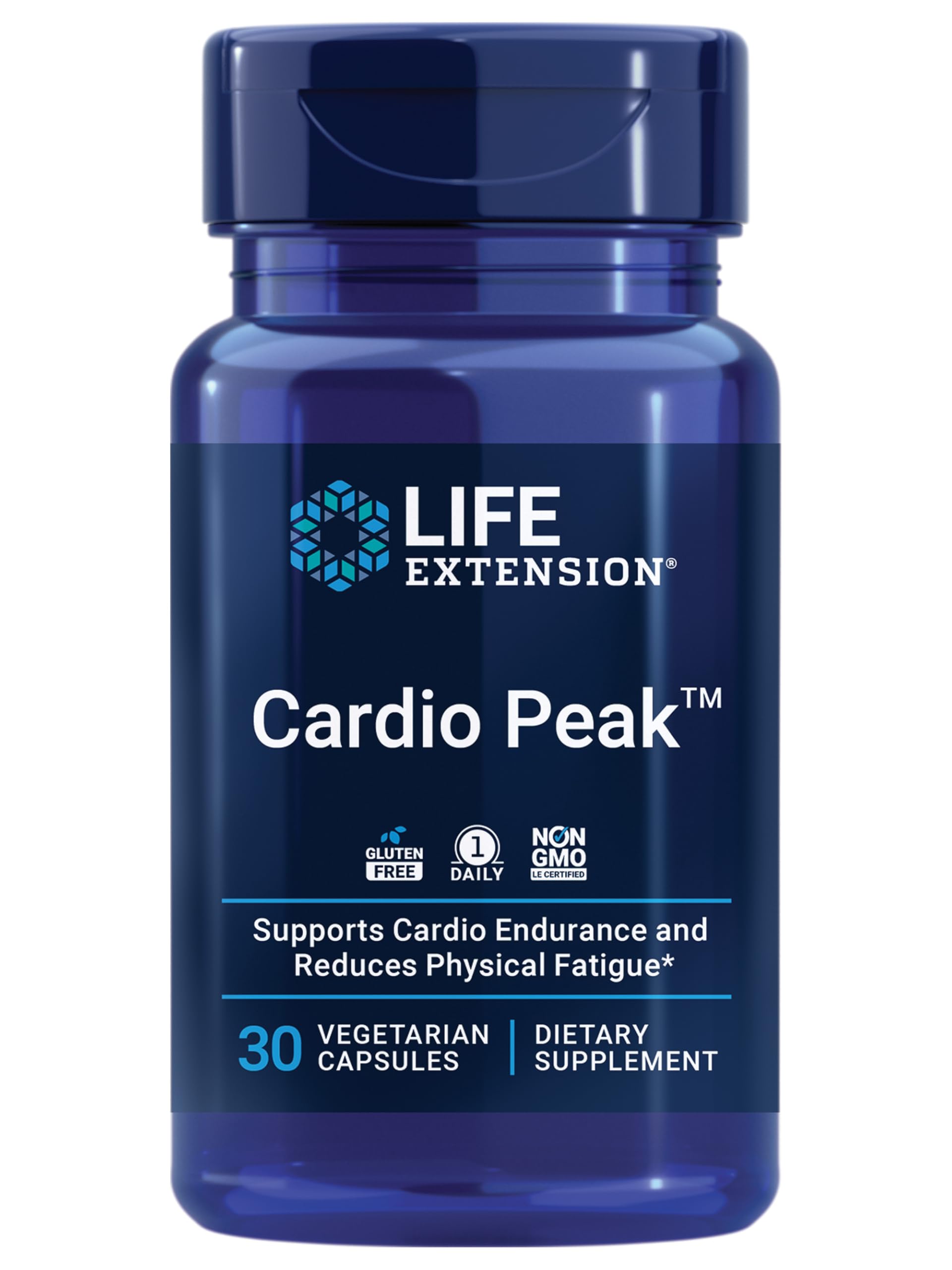 Life Extension Cardio Peak, Cardiovascular Supplement, Heart Health, arjuna, 1-Daily, Gluten Free, Non-GMO, Vegetarian, 30 Capsules