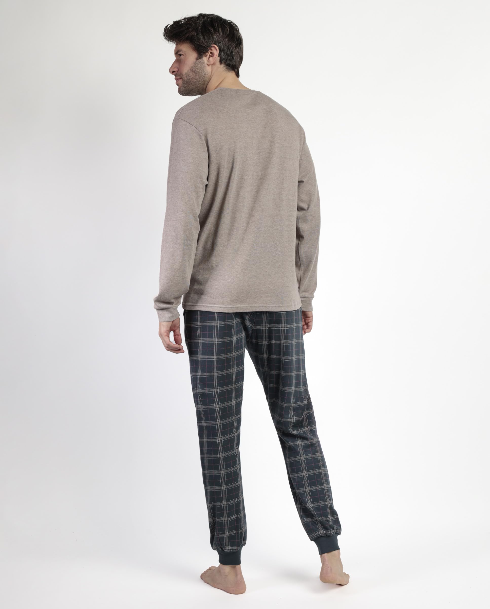 ADMAS Classic Pijama Manga Larga Cinnamon para Hombre