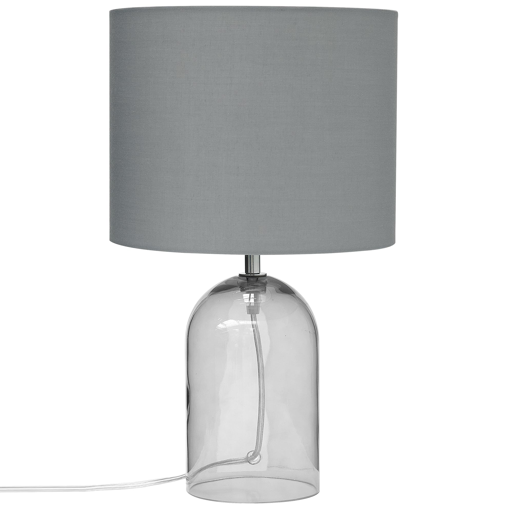 Klassische Tischlampe grau/transparent Devoll
