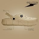 BRUTON Extra Soft Men's Classic Casual Sandals/Clogs Adjustable Back Strap | Lightweight - UK 10 Cream gallery image