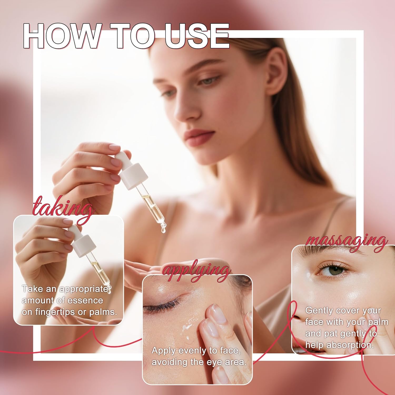 PDRN Serum Pink Peptide with Salmon DNA & 5 Peptides Complex, Face Serum for Hydrating, Moisturizing, Firming, Even-Looking Skin, 30ml / 1.01 fl.oz. - Image 4