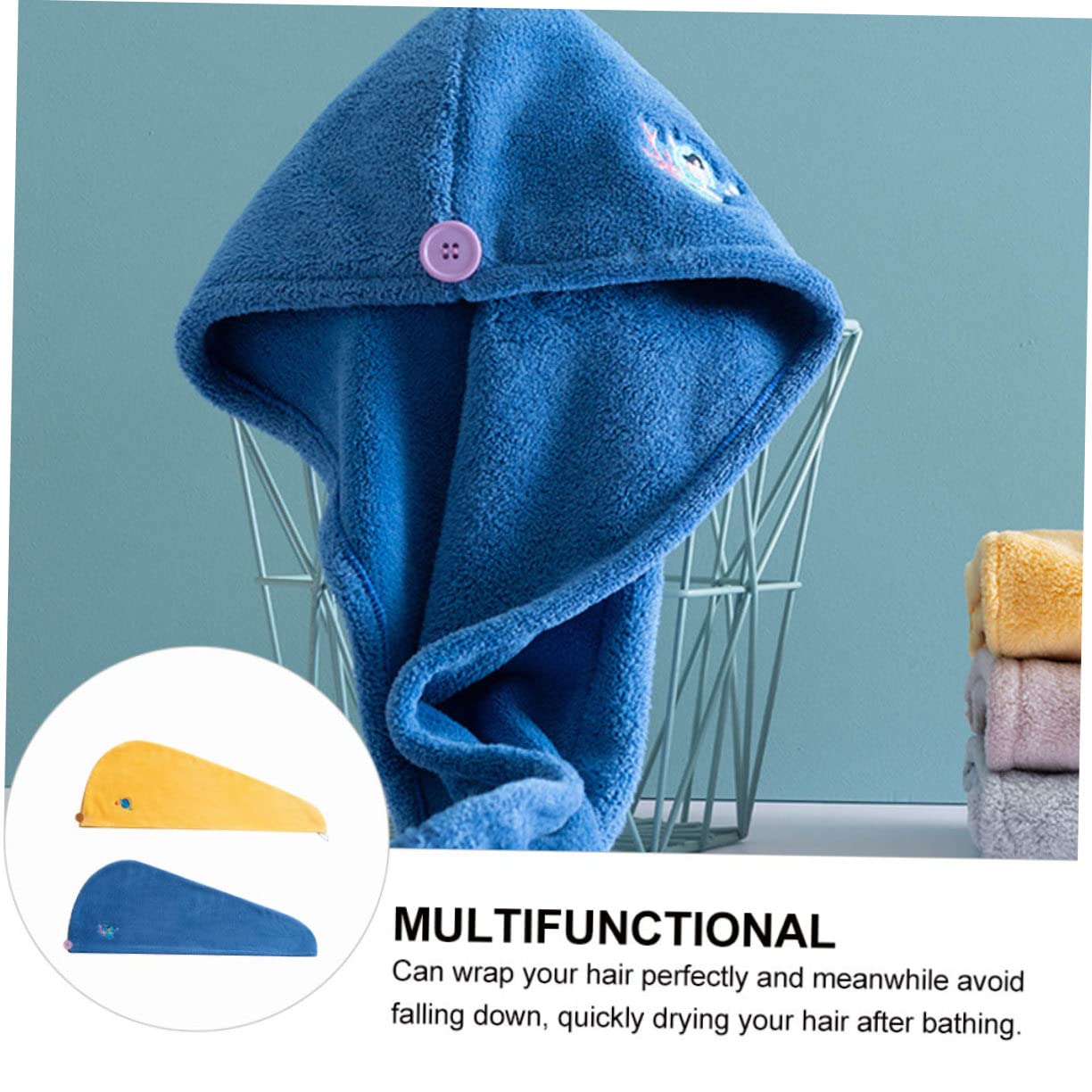 Beaupretty 4piezas Toalla Secado Rápido para Cabello Gorro De Secado Ultra Absorbente Toalla De Microfibra para para Uso Diario o Viajes y