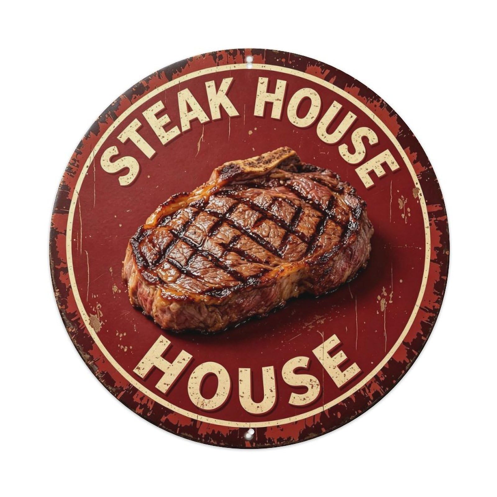 Steak House Metal Tin Sign Plaque
