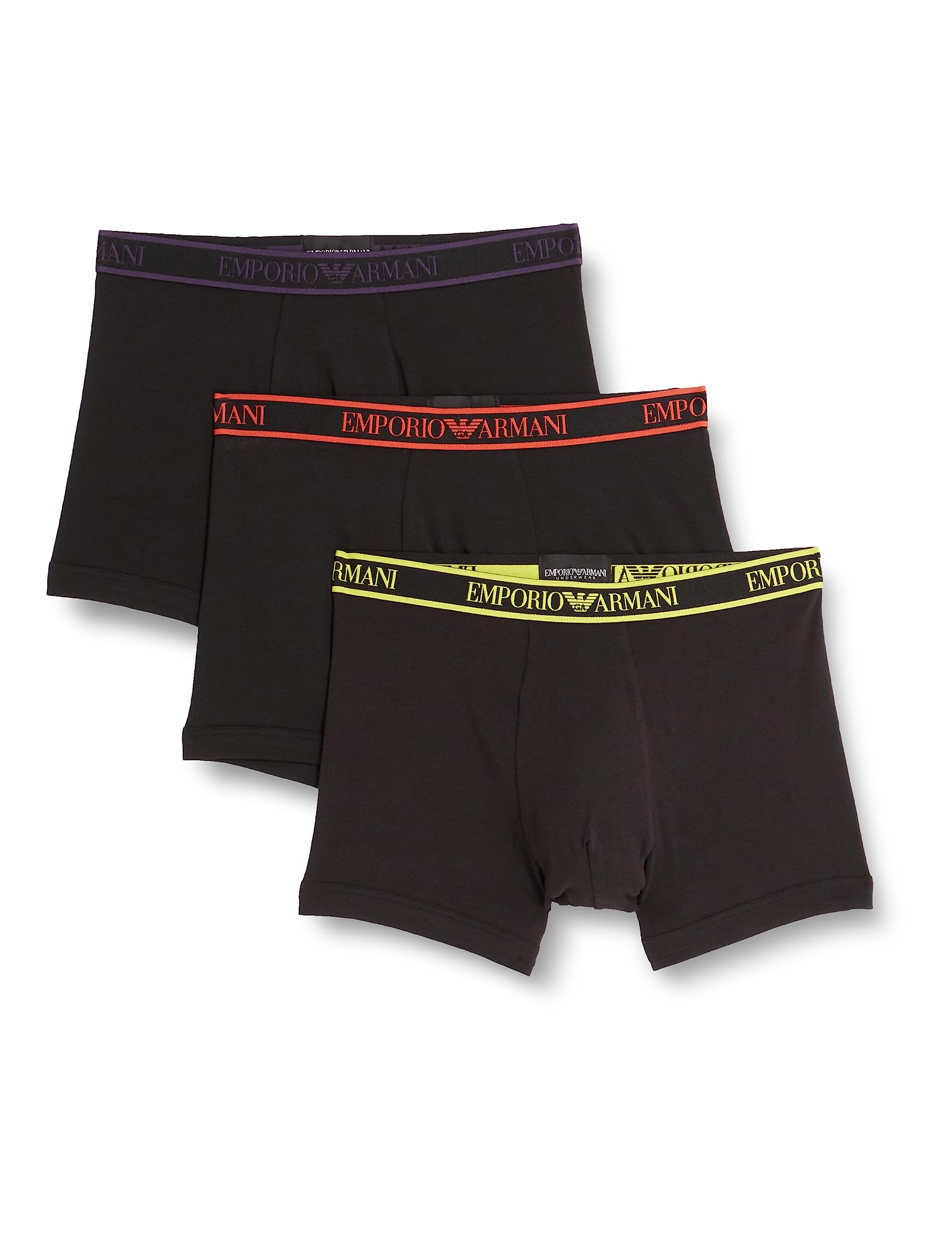 Emporio Armani Men's 3-pack Core Logoband Boxer Shorts, Black/Black/Black, S (pack of 3)